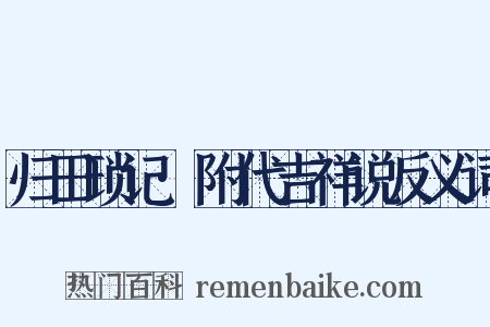 归田琐记·附代吉祥说反义词是什么意思的图片